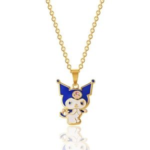 Hello kitty Gold Plated Kuromi Enamel Necklace